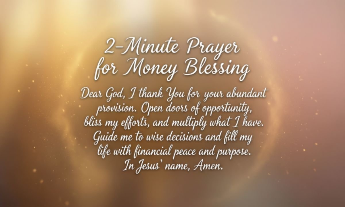 2-Minute Prayer for Money Blessing