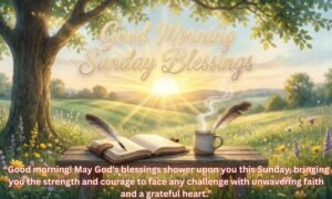 Good Morning Sunday Blessings: Good morning! May God's blessings shower upon you this Sunday, bringing you the strength and courage to face any challenge with unwavering faith and a grateful heart.