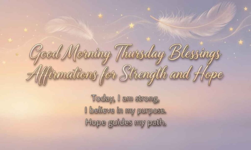 Good Morning Thursday Blessings Affirmations for Strength and Hope