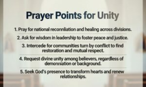 Prayer Points for Unity: Powerful Prayers for Families, Churches & Nations