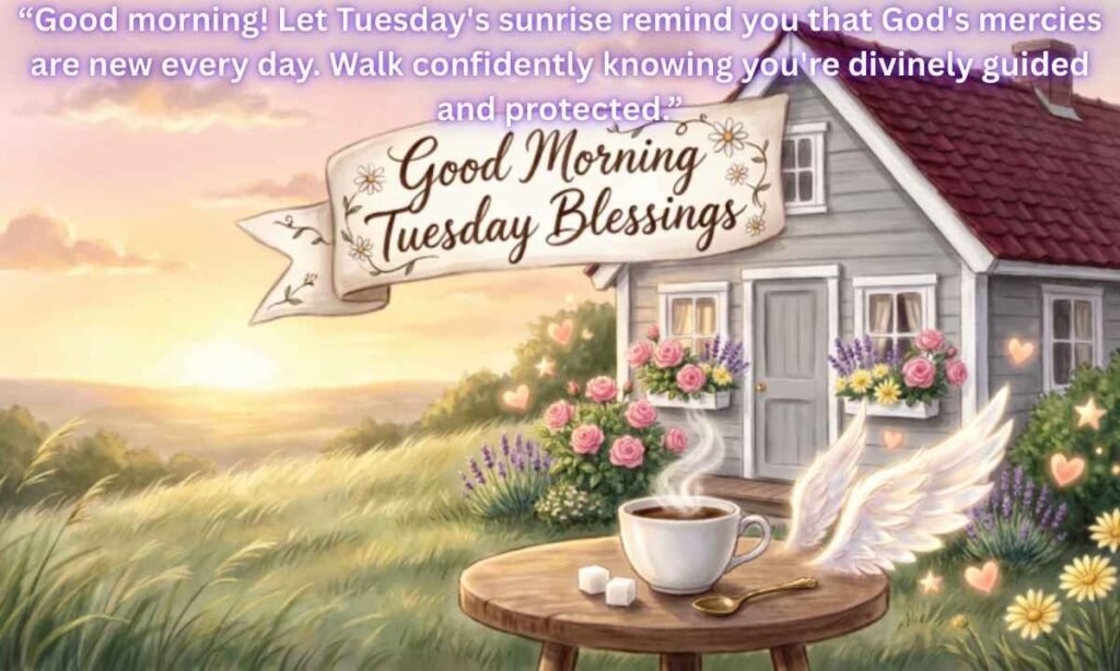 Beautiful Good Morning Tuesday Blessings:
Good morning! Let Tuesday's sunrise remind you that God's mercies are new every day. Walk confidently knowing you're divinely guided and protected.