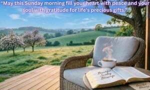 Beautiful Sunday Blessings: May this Sunday morning fill your heart with peace and your soul with gratitude for life's precious gifts.