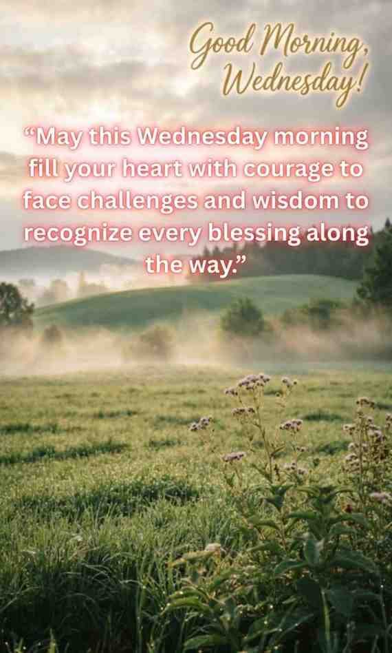 Good Morning Wednesday Blessings Quotes:
"May this Wednesday morning fill your heart with courage to face challenges and wisdom to recognize every blessing along the way."