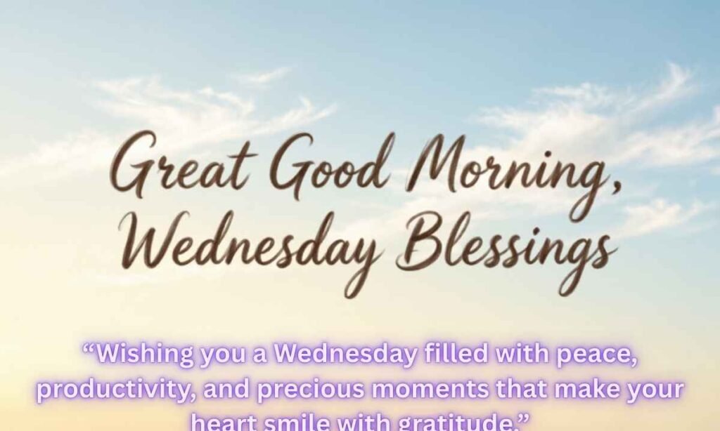 Great Good Morning, Wednesday Blessings:
Good morning! May this Wednesday dawn bring you fresh hope, boundless energy, and beautiful reasons to smile throughout the day.