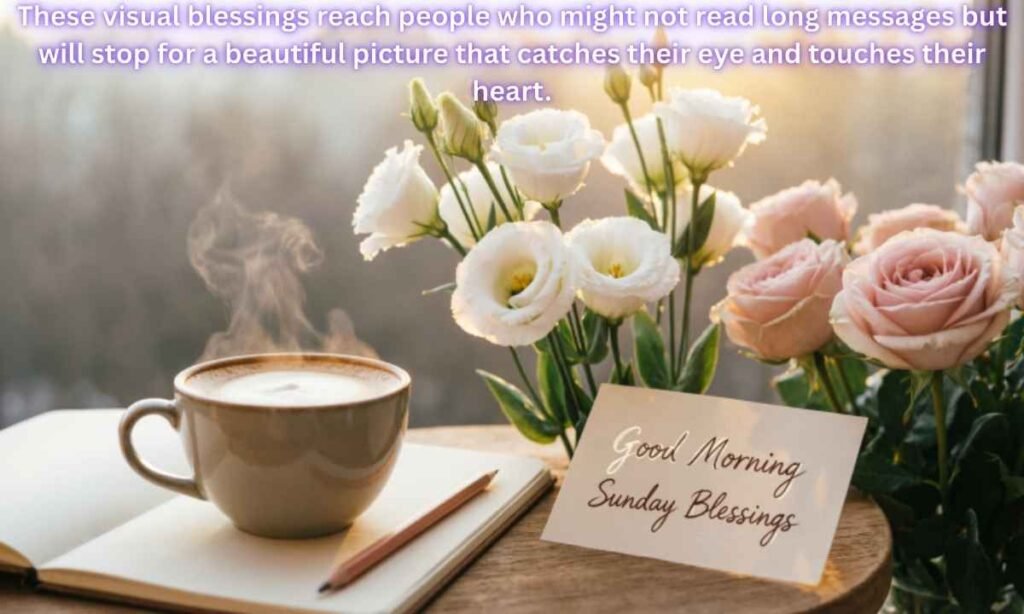 Sunday Blessings Good Morning Images:
These visual blessings reach people who might not read long messages but will stop for a beautiful picture that catches their eye and touches their heart.