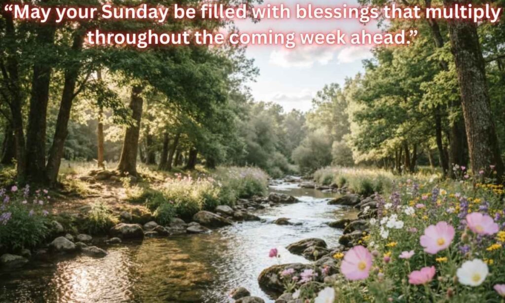 Sunday Blessings Quotes:
"May your Sunday be filled with blessings that multiply throughout the coming week ahead."