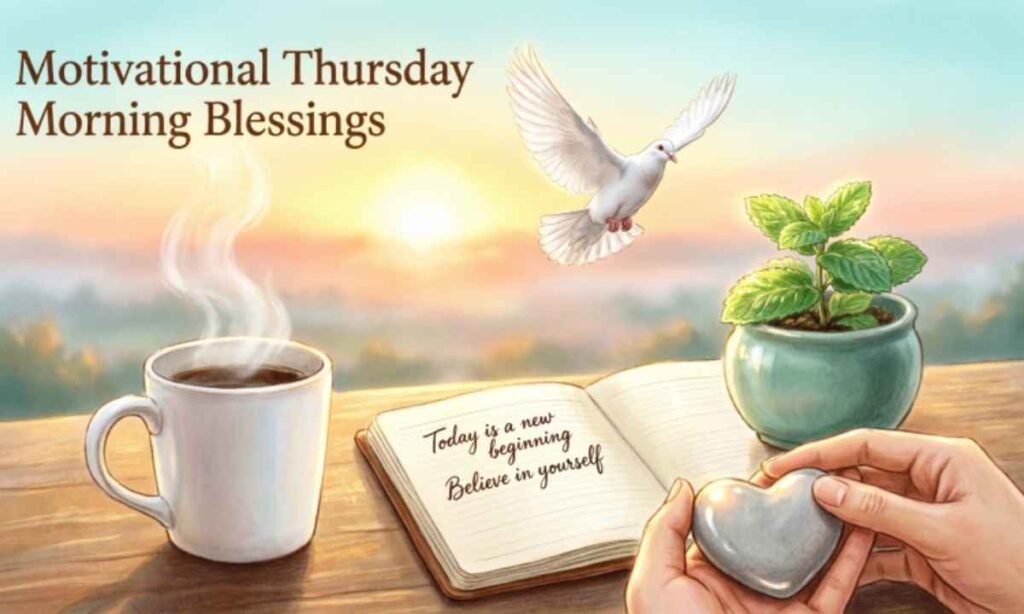 Motivational Thursday Morning Blessings Image