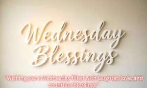 Wednesday Blessings Image: “Wishing you a Wednesday filled with laughter, love, and countless blessings”