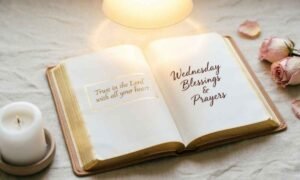 Wednesday Blessings and Prayers Image: "Blessed Wednesday morning to you. May the sunrise remind you of God's faithfulness and the new mercies that await you throughout this beautiful day."