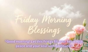 Friday Morning Blessings Image: "Good morning! Let this Friday fill your heart with peace and your soul with gratitude."