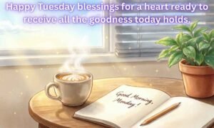 Inspirational Monday Morning Blessings Image: I hope this Monday brings you peace and courage to face whatever comes your way today. You have everything you need inside you to make this day wonderful and bright.
