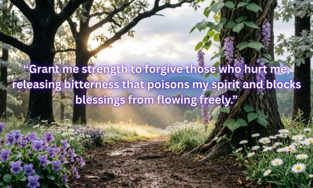 Protection Prayers for African American Spiritual Friday Blessings Image:
“Grant me strength to forgive those who hurt me, releasing bitterness that poisons my spirit and blocks blessings from flowing freely.”